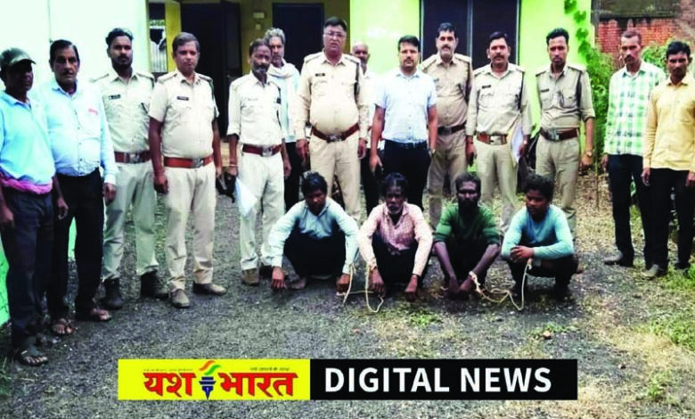 दबोचे गए जंगली सूअर के शिकारी, मांस और औजारों के साथ 4 आरोपी गिरफ्तार, वन विभाग ने भेजा जेल 1 s