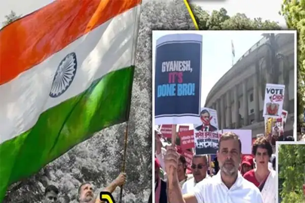 चुनाव आयोग के खिलाफ इंडिया ब्लॉक का प्रदर्शन, राहुल गांधी बोले- ‘वोट चोरी कर लोकतंत्र को हाइजैक किया गया’ 1 20261006190502 qVpGT3HT