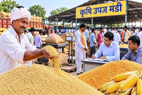 किसानों को बड़ी राहत, अब छुट्टी के दिन भी होगी सोयाबीन-मक्का की खरीदी मध्यप्रदेश सरकार का फैसला, अवकाश के दौरान भी खुली रहेंगी मंडियां, उपज बेचने के लिए मिलेगा अतिरिक्त समय 1 20261030123517 nmZY1KC1