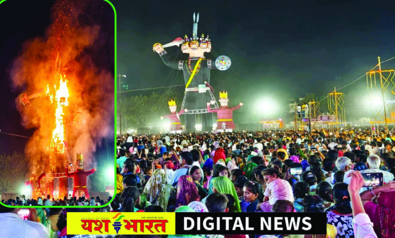धू-धूकर जला दशानन, गूंजा जय श्रीराम का उद्घोष, सत्य की विजय के संदेश से सराबोर हुई औद्योगिक नगरी, हजारों नागरिक बने रावण दहन के साक्षी, आतिशबाजी से जगमगाया दशहरा ग्राउंड 1 51