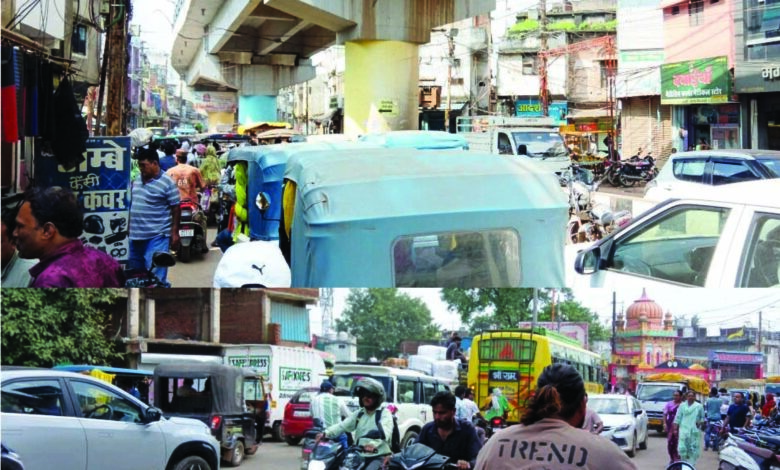 अतिक्रमण और बेतरतीब पार्किंग से जाम, आजाद चौक से गाटरघाट, चांडक चौक से नदीपार तक वाहनों की कतारें, नगर निगम और यातायात पुलिस की भूमिका पर प्रश्नचिन्ह 1 801